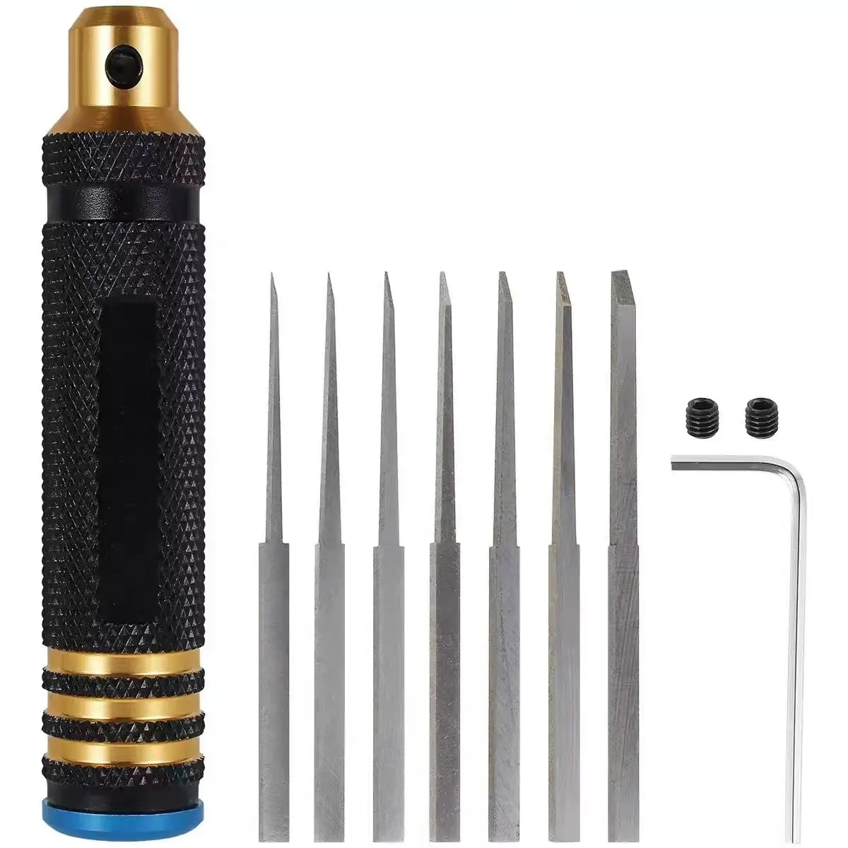 Seven-piece Set of Metal Engraving Knives, Full Set of Hand-engraved Push Knives, Model Engraving Production Tools