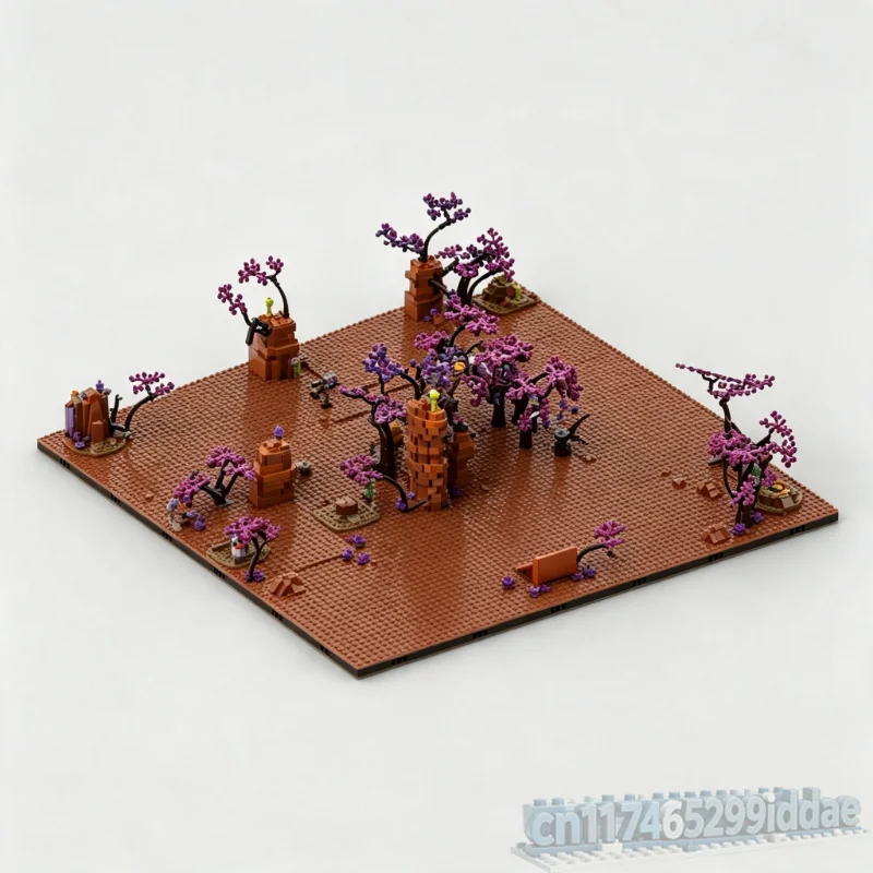 New MOC Sci Fi Alien Planet Base Diorama MOC Space Exploration Scene Spacecraft Rover Station Building Blocks Collection Gifts