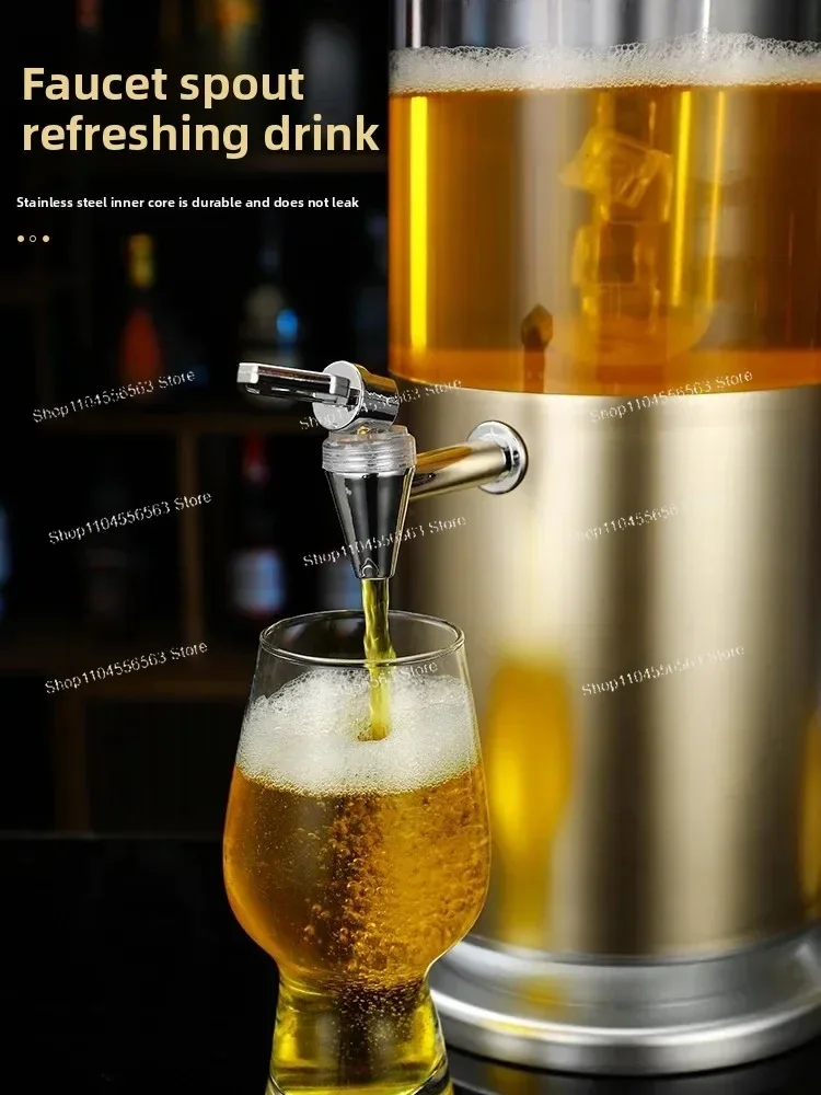 ​​European Style Beverage Dispenser with Faucet, Multi-Function Juice/Cola/Draft Beer/Sparkling Wine Cannon for Bar Use​​