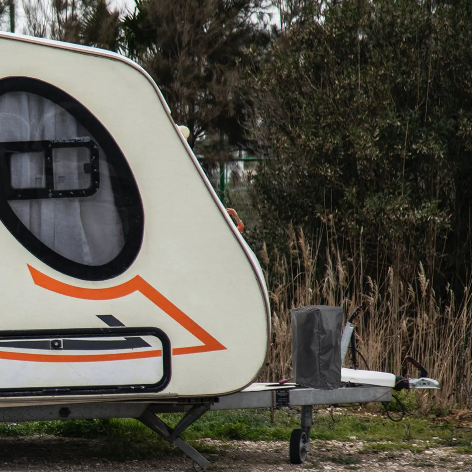 

Trailer Tongue Protector Trailer Hitch Cover Premium Fabric Adjustable Dual Drawstring Tow Hitch Protective Dust Cover