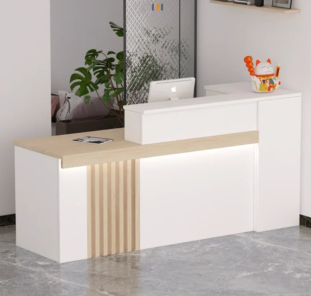 Reception desk Simple modern shop small beauty salon clothing shop milk tea shop bar Table cashier counter