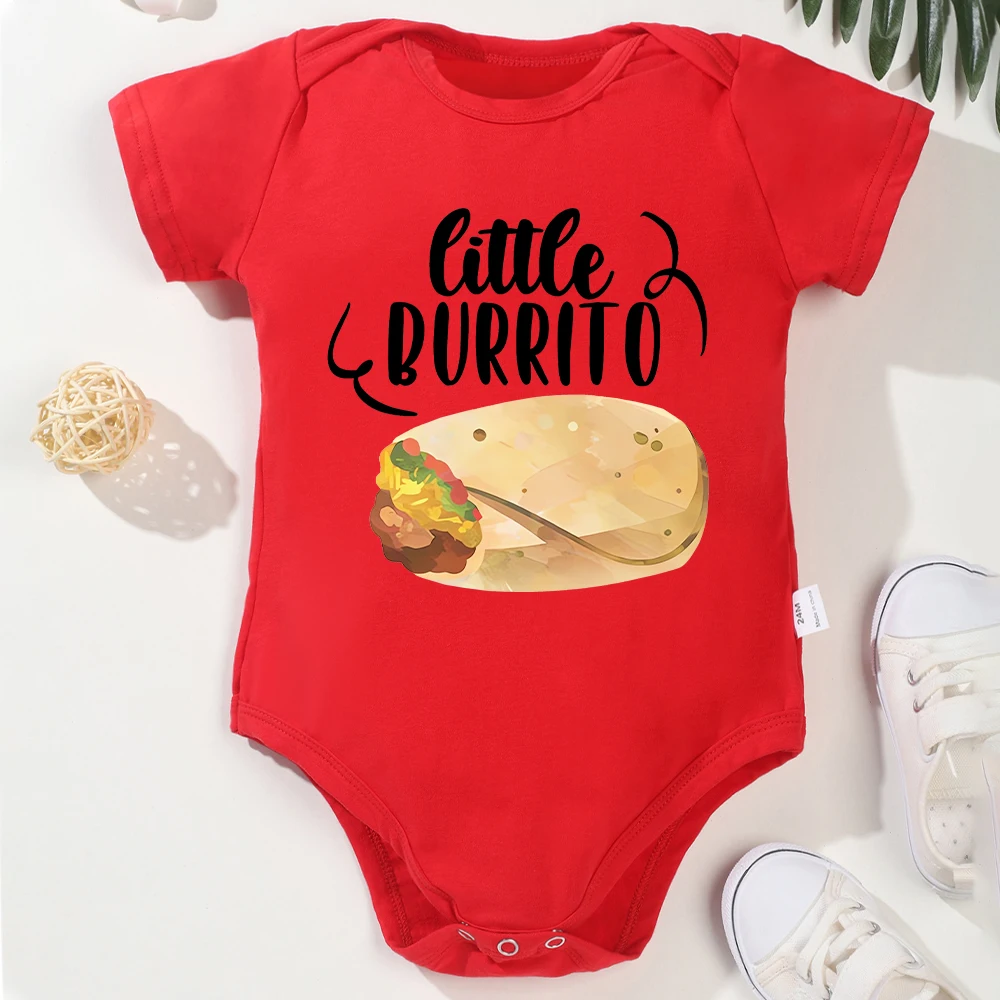 Little Burrito Funny Baby Onesie Fun Fashion Trend 0-24 Months Boy Girl Clothes Bodysuit High Quality 100% Cotton Fast Delivery