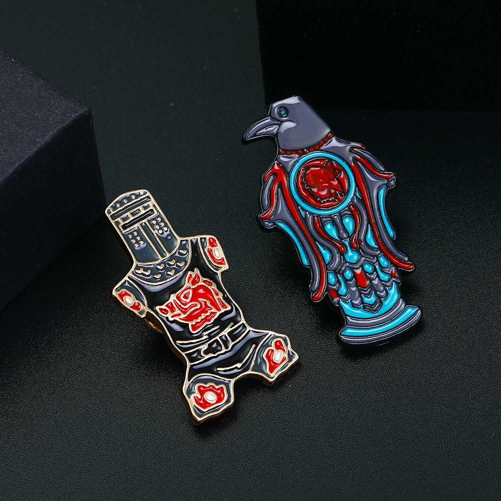 الجديد في Pensenity الفارس الأسود "جست جرح اللحم" دبابيس التلبيب خمر مونتي بيثون ودبابيس المينا الكأس المقدسة #4