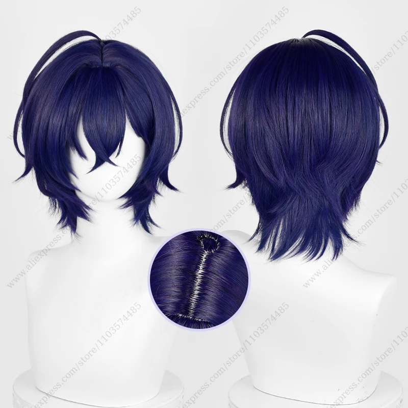 Phaethon-peruca sintética para cosplay, cabelo curto, resistente ao calor, tamanho 35cm/33cm