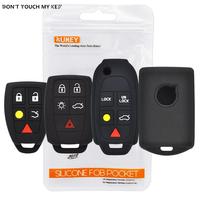 For Volvo XC70 XC90 S40 S60 S90 S80 C30 C70 C70 V50 V70 V90 Fob Shell Cover Skin Jacket Sleeve Silicone Remote Key Case