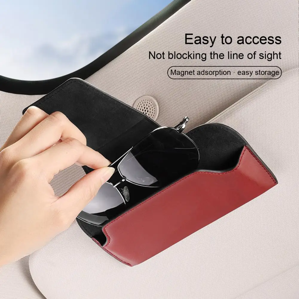 

Car Sun Visor Glasses Holder Convenient Tear-resistant Save Space Car Visor Bag Eyeglasses Hanger Automobile Accessories