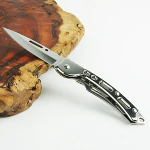 Keychain Edelstahl faltbares Messer, Outdoor -Transport, Spiegel, scharf, Tasche, Obst 6 Hauptverkäufe Besteck Jagdmesser - №5