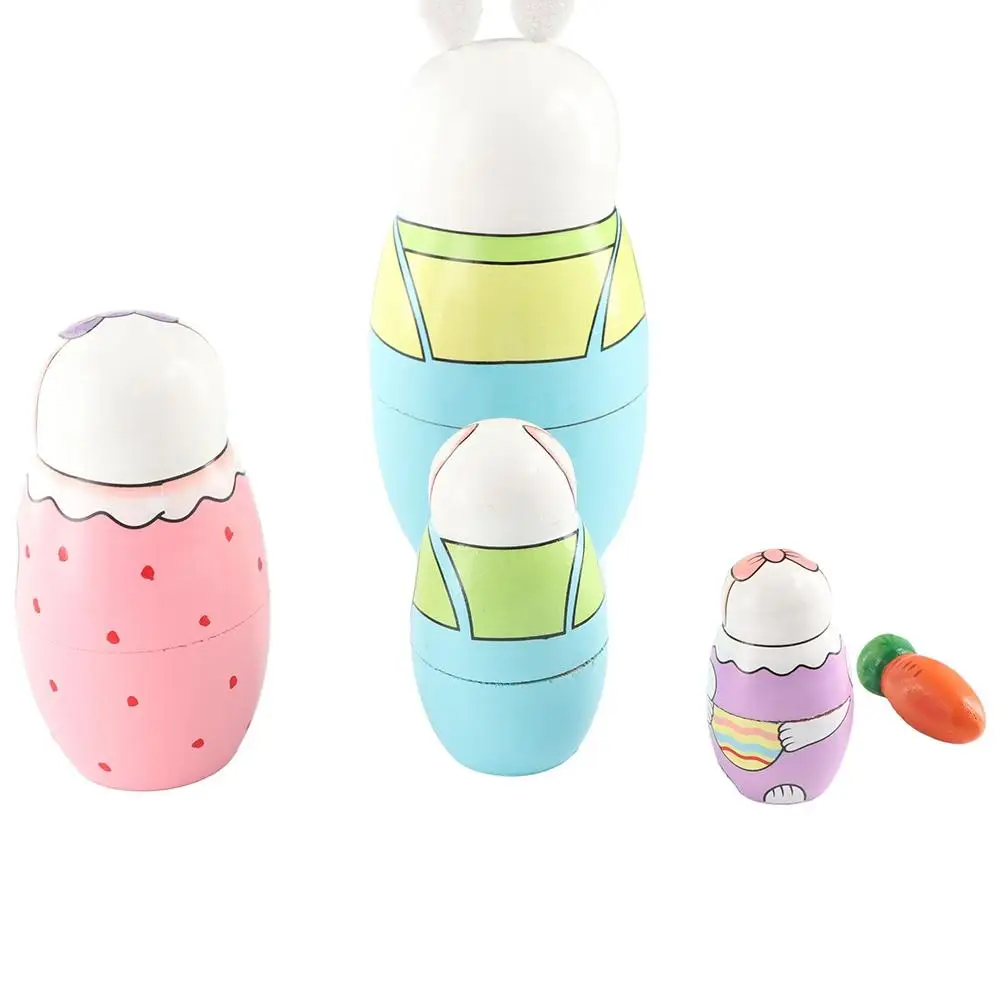 

5PCS/Set Lovely Matryoshka Wooden Dolls Nesting Babushka Russian Hand Paint DIY Craft Toys for Kids Christmas Toys Gifts dolls