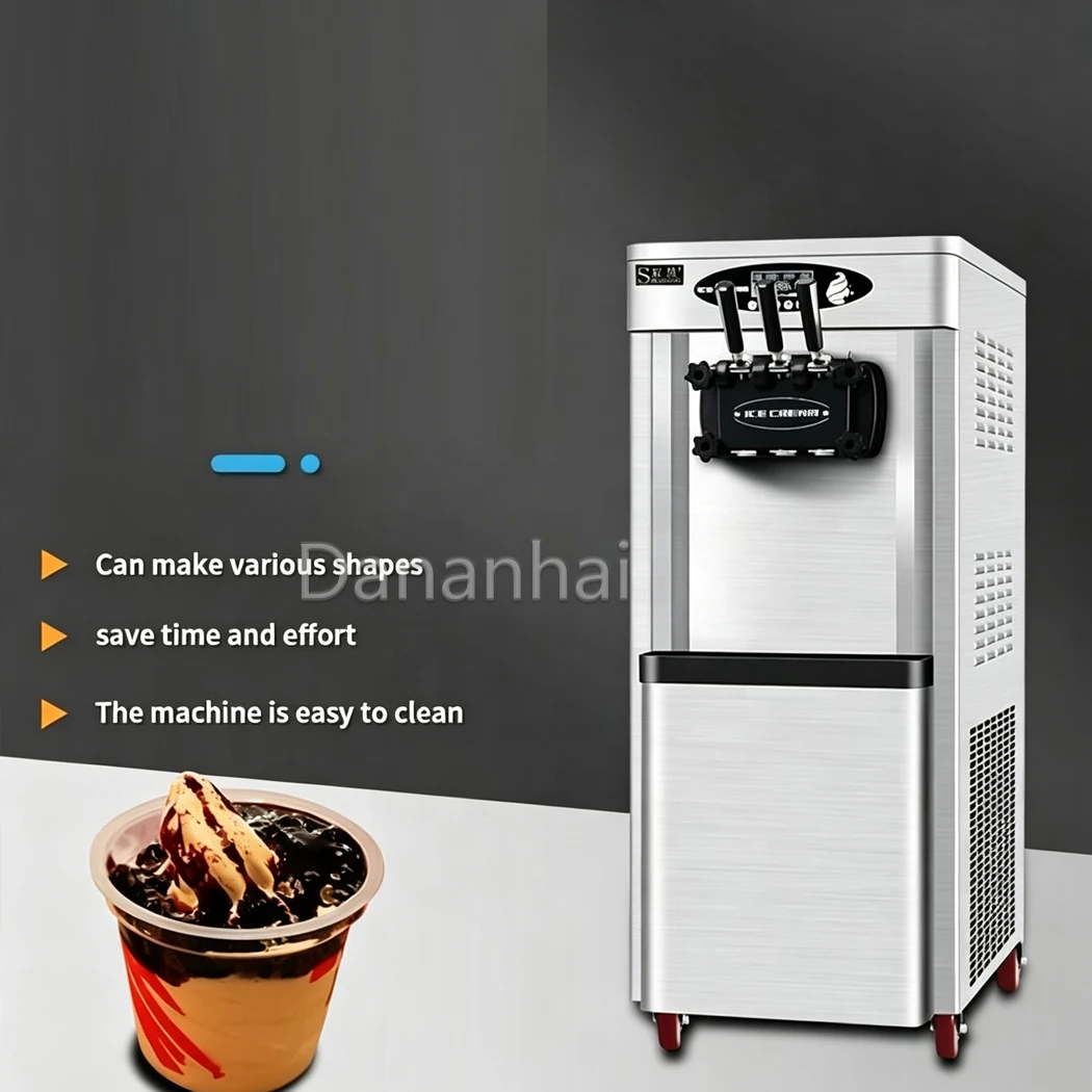 Standing Gelato Ice Cream Maker, Commercial Soft Serve Frozen Yogurt Machine for Restaurant Use