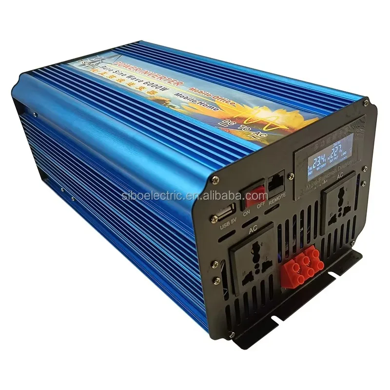 ذروة الطاقة 12000 واط 6000 واط نقية شرط لموجة العاكس تيار مستمر 36 فولت إلى التيار المتناوب 220 فولت 230 فولت 240 فولت 50 هرتز مع شاشة ديجيتال خارج الشبكة