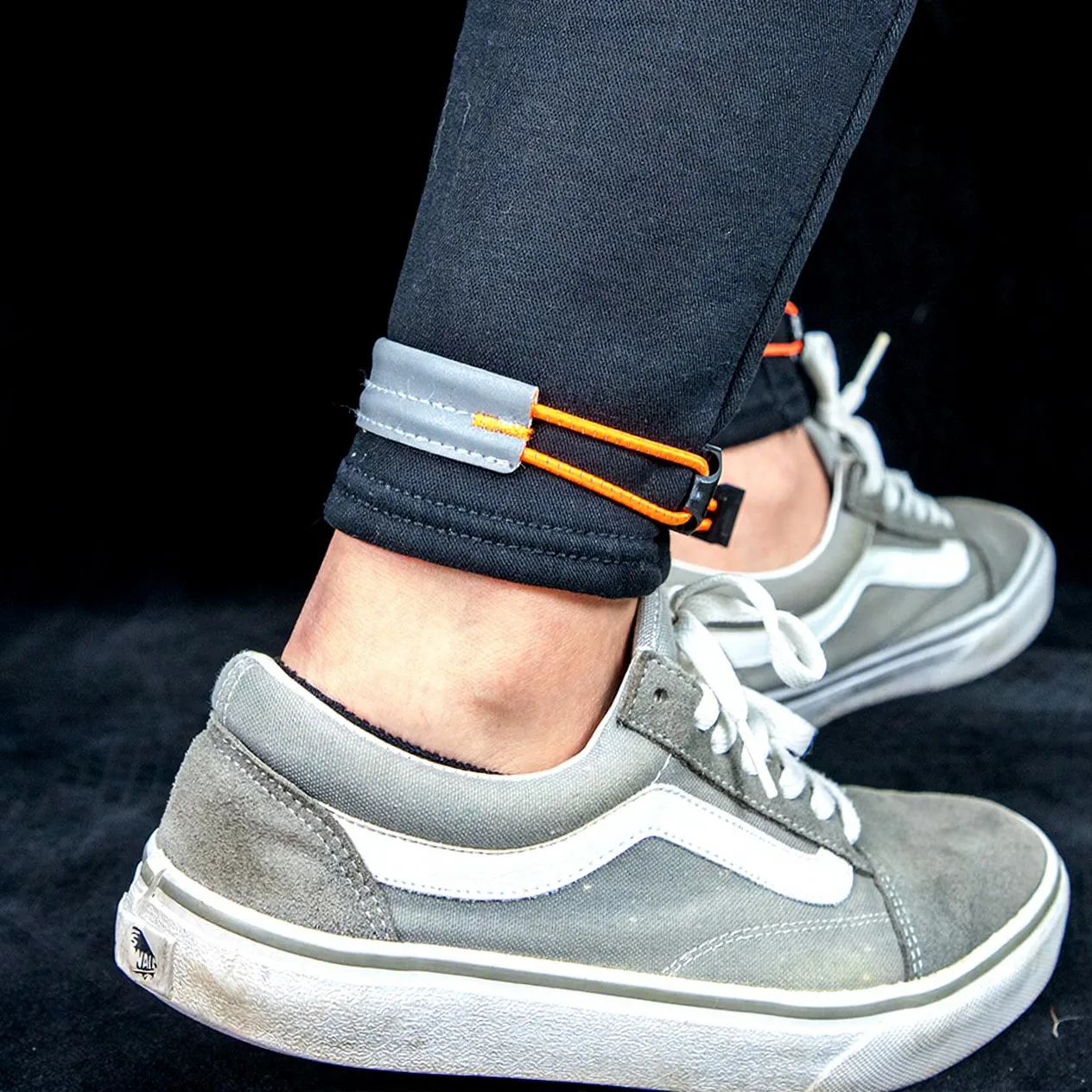 أربطة أرجل ركوب الدراجات مع حزام عاكس، معدات أمان مرنة قابلة للتعديل للدراجة للركوب الليلي والجري والرياضات الخارجية #6