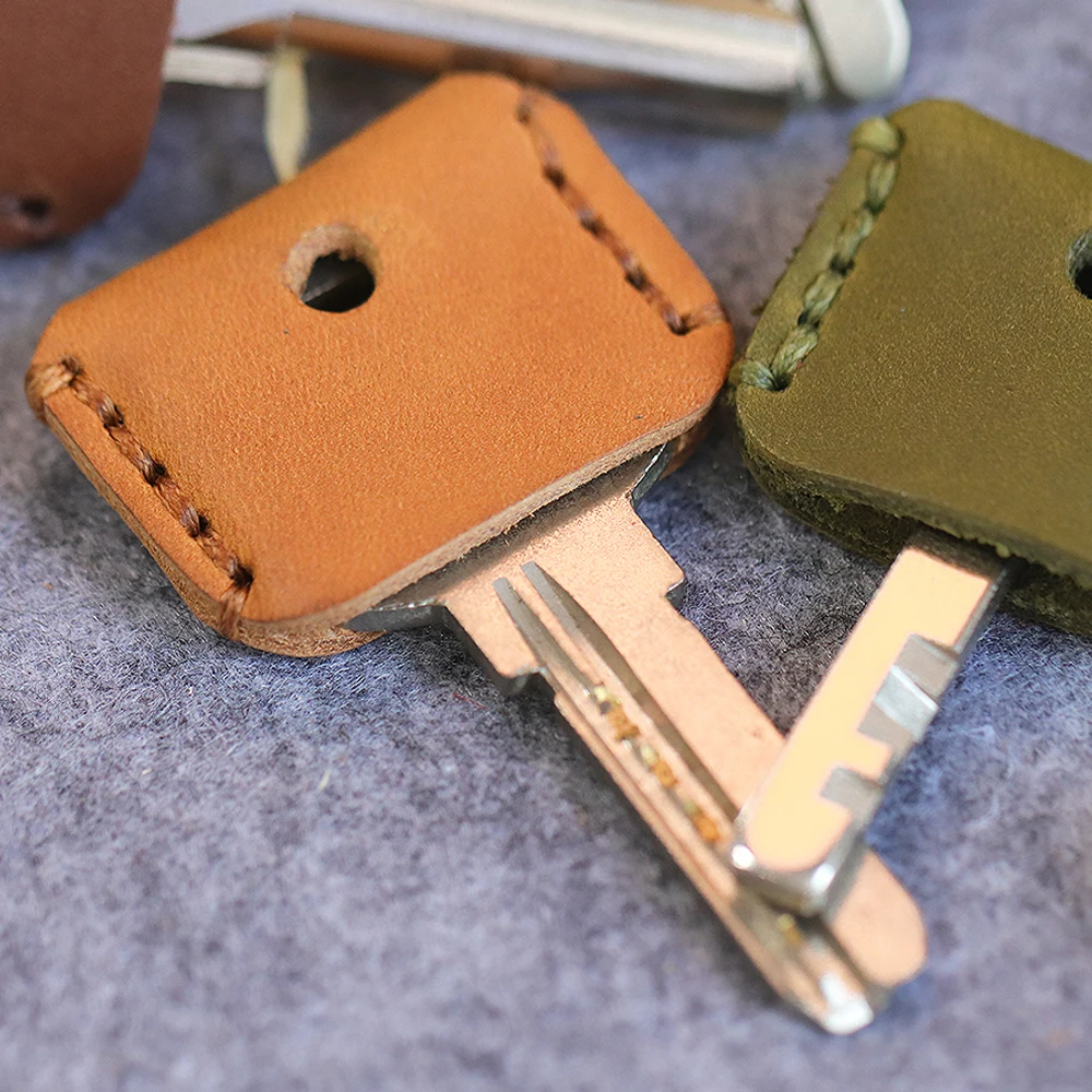 AIGUONIU Wholesale Prices Leather Keys Holder Luxury Leather Key Toppers Waterproof House Genuine Leather Key Cover