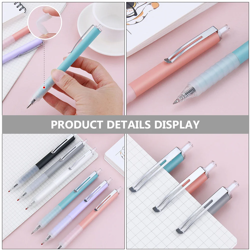 6pcs Portable Ballpoint Pens Creative Writing Pens For Office School Daily Use Ergonomic Design Multi-Function Student Gift