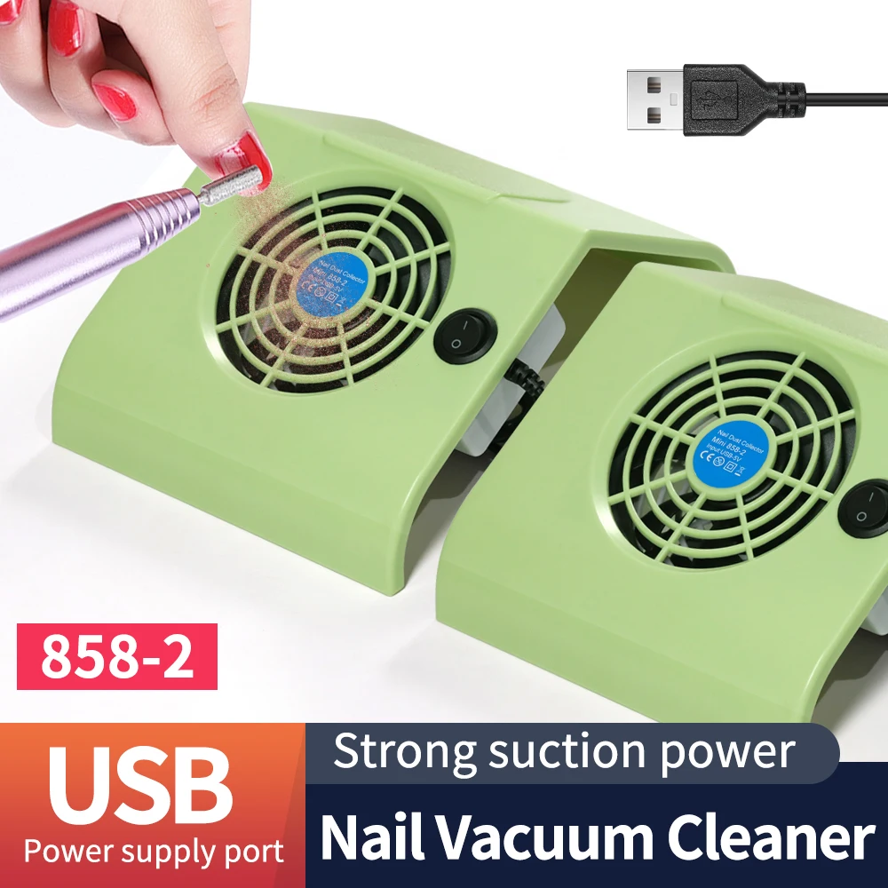 Mini coletor de pó de unhas usb portátil extrator de pó de unhas ventilador aspirador de pó com 2 sacos de filtro de poeira arte do prego manicure