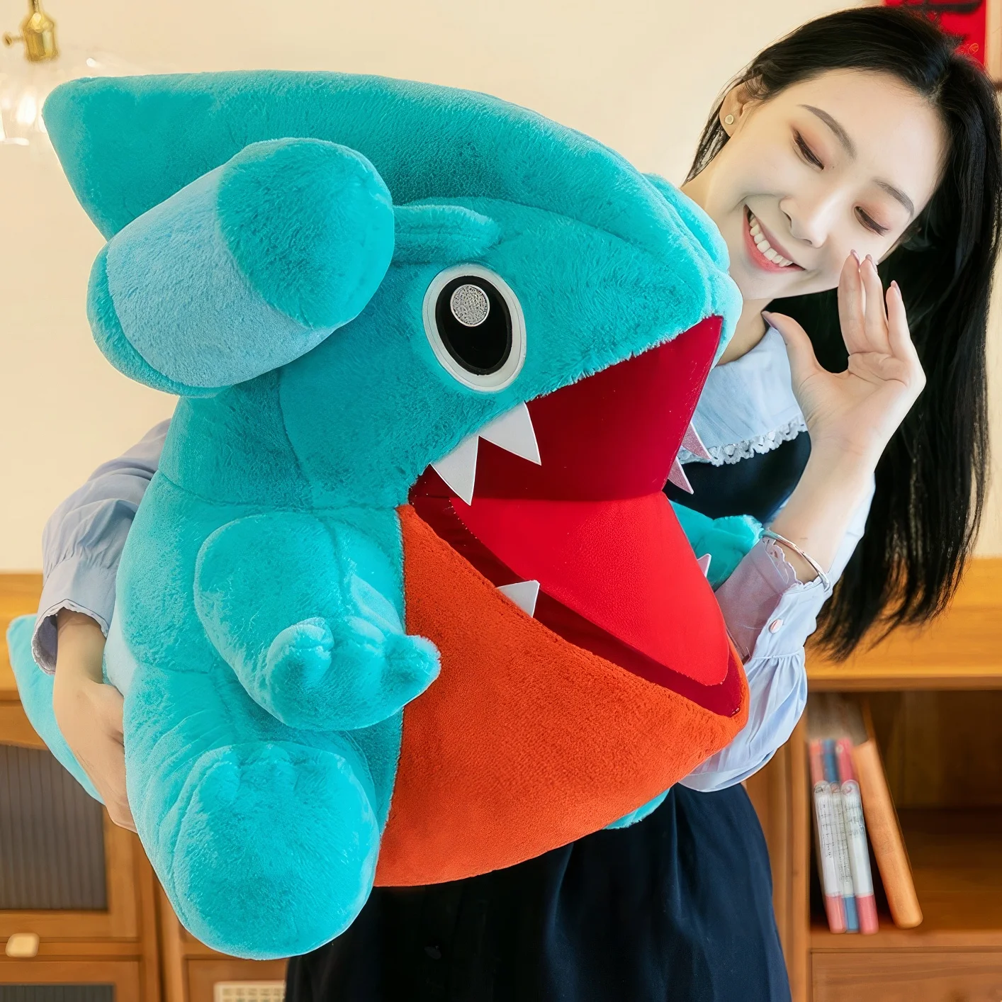 

50 см мультяшная плюшевая игрушка Pokémon Gible Kawaii Pokemon Shark, мягкая тряпичная кукла, большой размер, милая подушка, детский подарок на день рождения