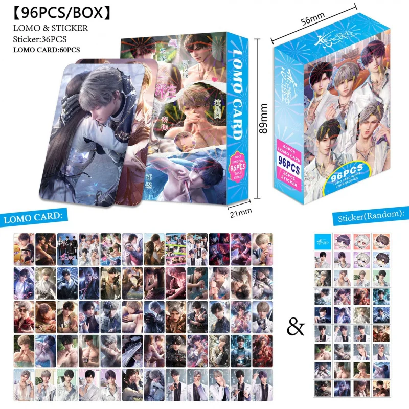 

Products in stock new Anime Peripheral Love and Deep Space 96Double-sided small cardLOMOCard Boxed Card Bookmarks