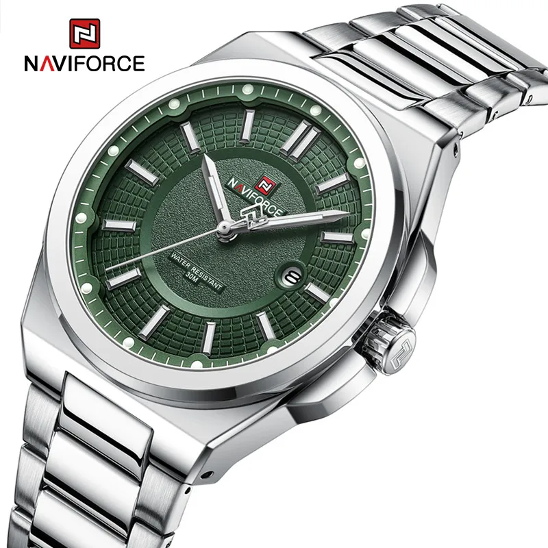 NAVIFORCE Quartz Calendar Men Watch Top Luxury Brand Waterproof Sport Stainless Steel Business Male Wristwatch Relogio Masculino