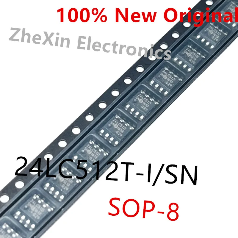 10PCS/Lot  24LC512T-I/SN  24LC512I 、24LC512T-I/ST  4LE 、24LC512T-I/SM  New Serial EEPROM chip  24LC512-I/ST 、24LC512-I/SM