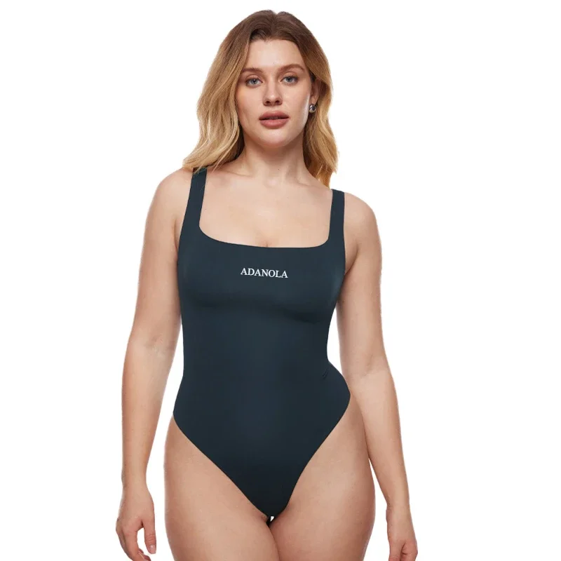 

Explosive Square Collar Onesie Vest Top Women's Big U Back Tight Bottom Shirt Can Be Worn Outside Europe and The United States