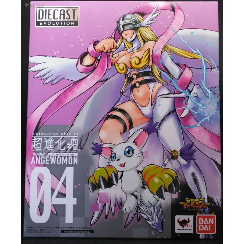 BANDAI véritable Super évolution série âme série tyrannosaure numérique Angewomon Collection de modèles de jouets Transformables cadeau