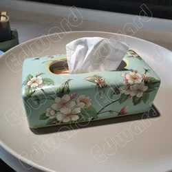 Creative Tissue Box Holder Ceramic Nordic Style Tissue Boxes Household Use Living Room Ceramic Decoration Paper Drawer Retro
