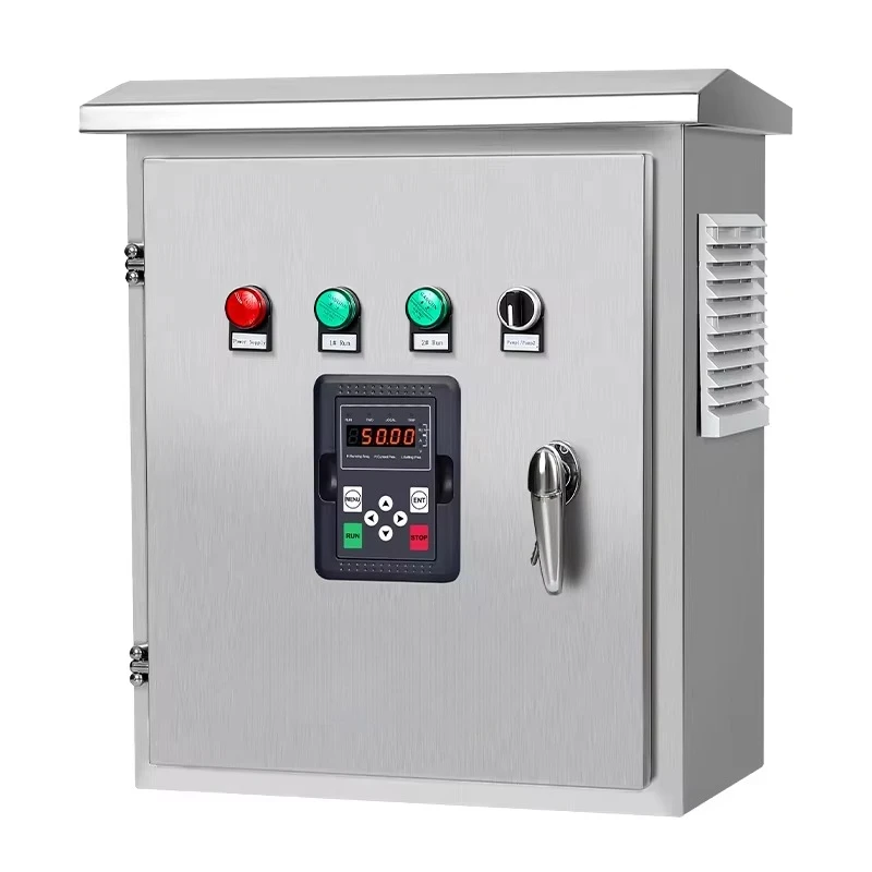 Intelligent constant pressure pump controller 15kW with low pressure function, used in water dispenser pump systems.