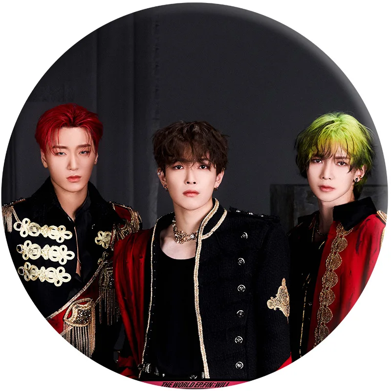 KPOP ATEEZ THE WORLD EP Badge Brooch MINGI SAN YEOSANG HONGJOONG Pendant Bag Accessories Fans Collection