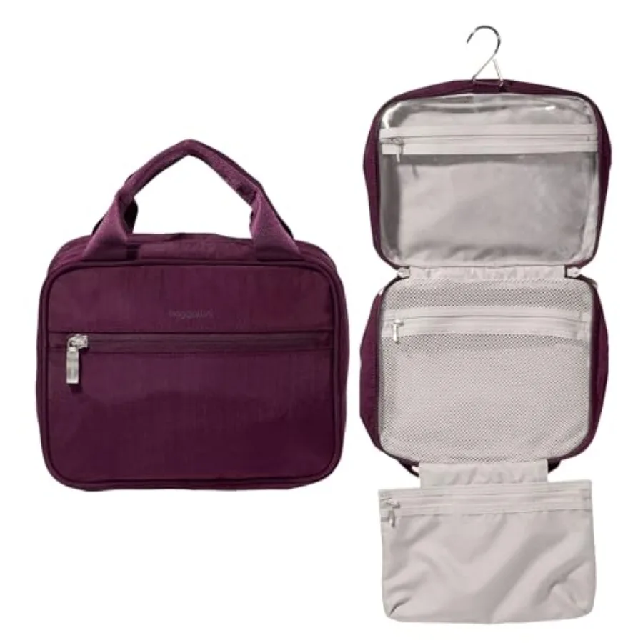 

Hanging Travel Toiletry Kit - Lightweight 6x10 Inch Makeup Bag