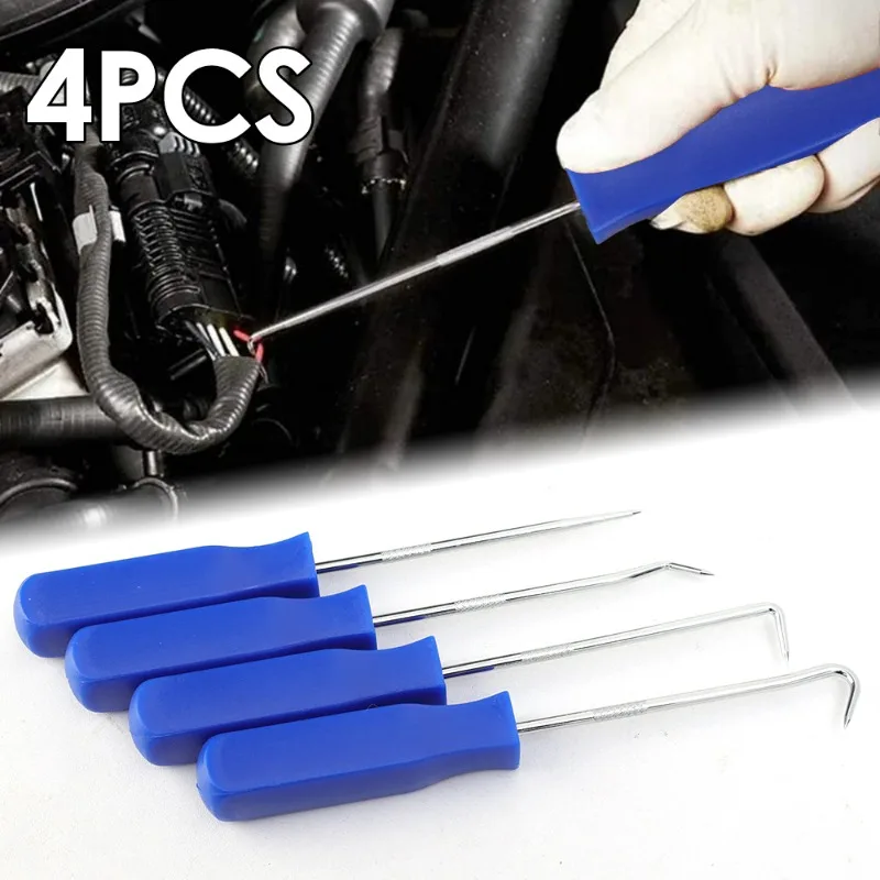 4pcs/set Car Oil Seal Screwdrivers Auto Vehicle Picking Tire Stones Puller Remover Loose Pick Hooks Separating Repair Tools