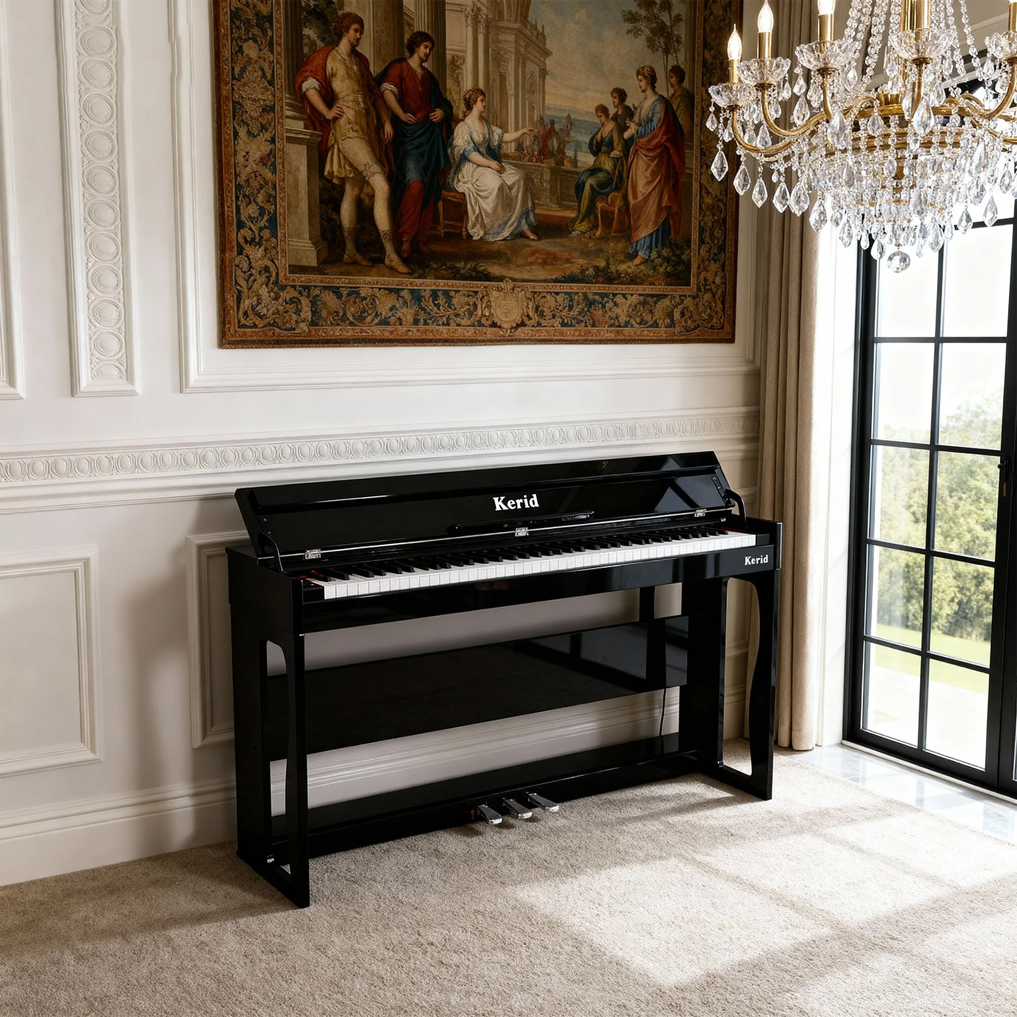 

Factory 88 Key Weighted Digital Piano Professionnel Piano Keyboard Stoving Varnish Upright Digital Piano