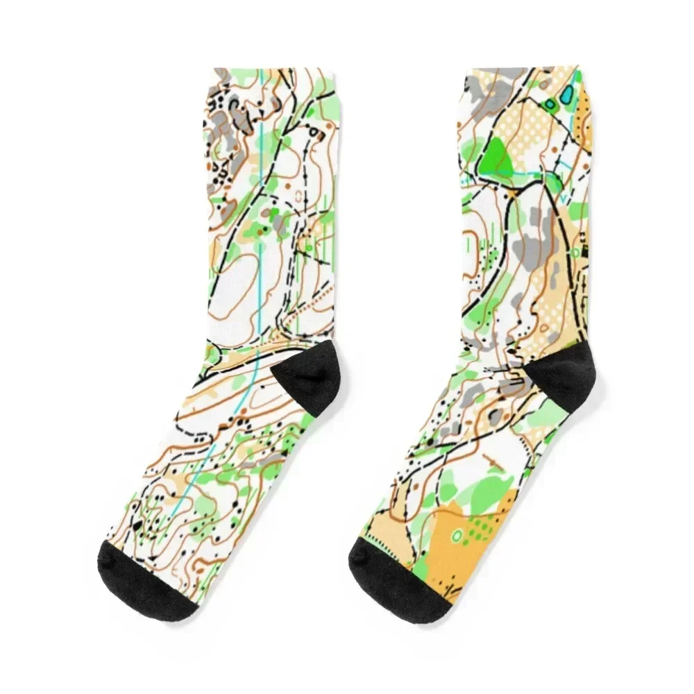 

ORIENTEERING MAP Socks hip hop cool winter thermal custom sports Socks Women's Men's