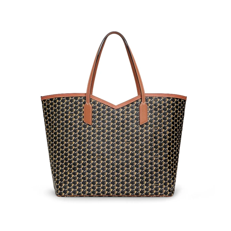 

Luxury Brand Tote Bag Woman Classic Monogram Print Coated Canvas Handbag Large Capacity Shoulder Bag With Removable Zipped Pouch