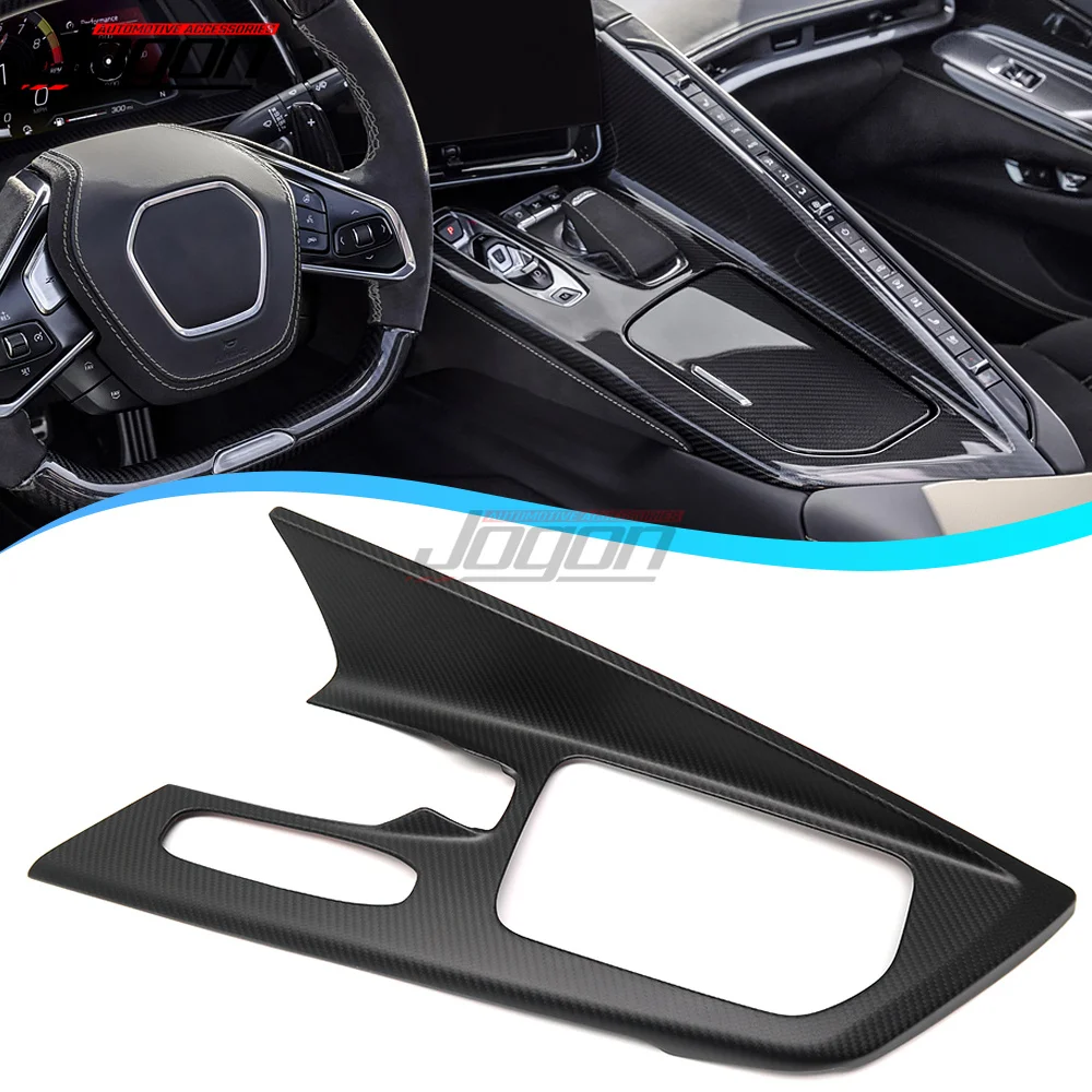 Carbon Fiber Center Console Wrap Trim Cover Sticker For Chevrolet Corvette C8 Stingray Coupe Z06 2020 2021 2022 Interior Molding