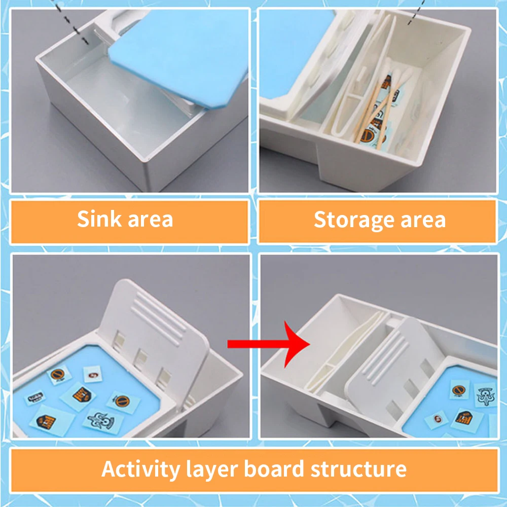 Modelo de calcomanías de agua, caja hidratante con pinzas de calcomanías, modelo de artesanía, herramienta de bricolaje, calcomanía de tobogán de agua, caja operada