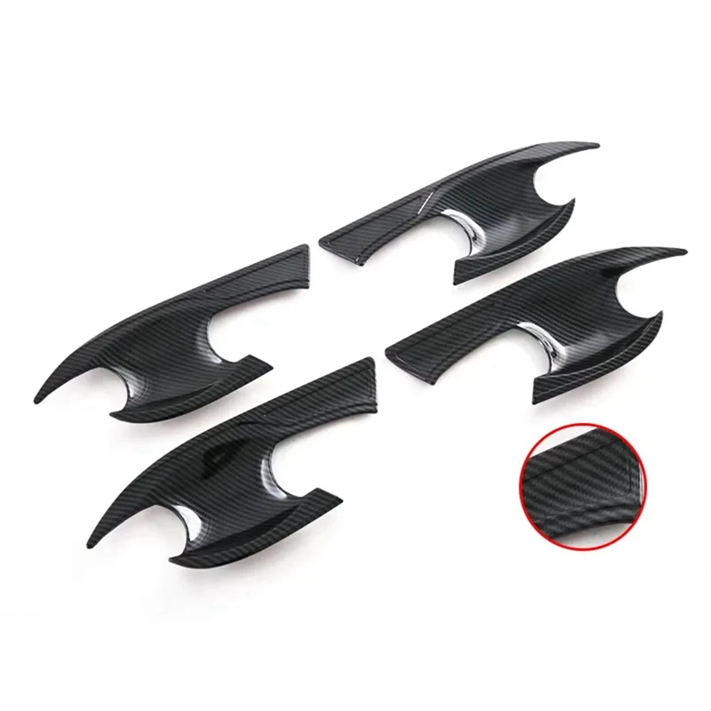 Car Exterior Door Handle Bowl Cover Trim For Honda City Hatchback 2021-2023 Accessories Carbon Fiber