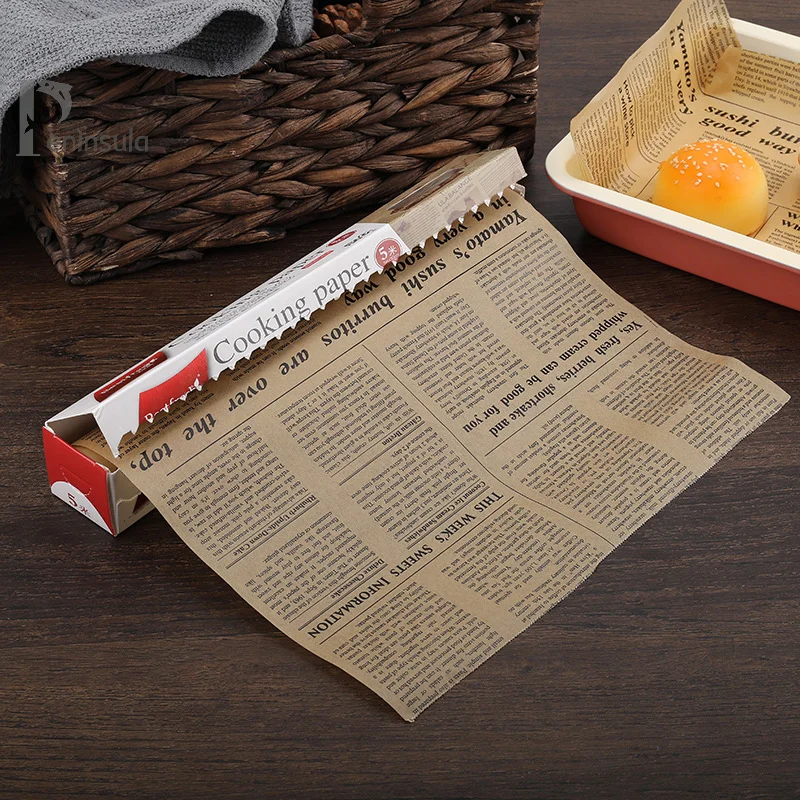 5 متر * 30 سنتيمتر ورق البرشمان أدوات الخبز الغذاء الصف الشحوم ورقة الخبز ساندويتش برغر البطاطس المقلية مغلفة كوكي النفط ورقة أدوات الخبز