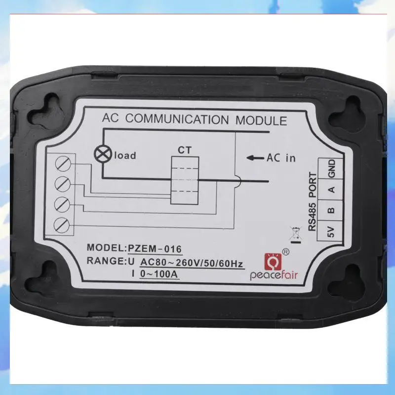 2X Peacefair AC Single Phase Watt Energy Meter RS485 Modbus 220V 100A Voltage Current Frequency Power Factor Kwh Meter-[A22I]