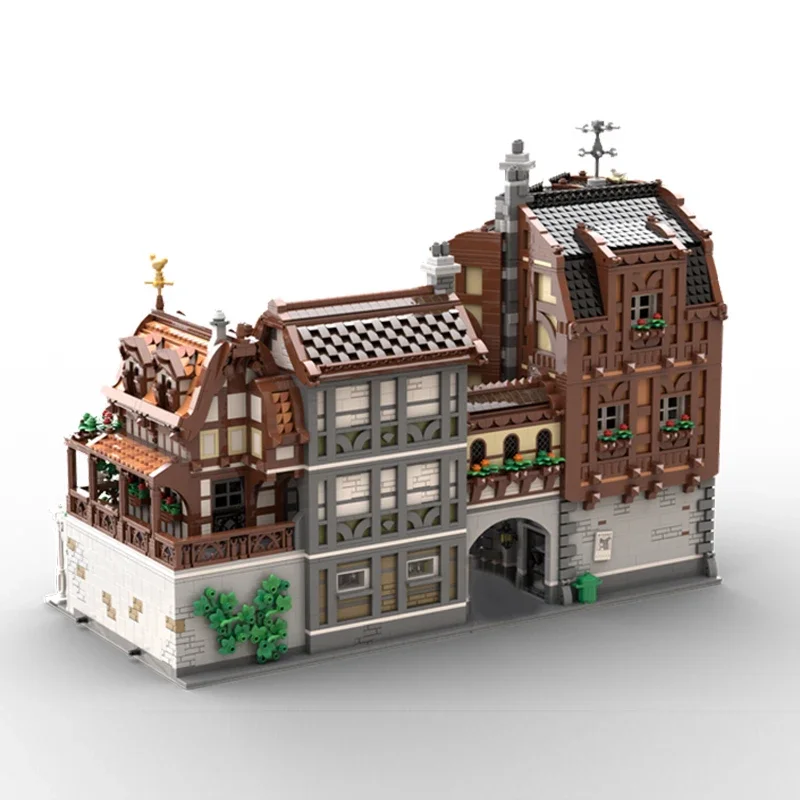 Old Town Moc Building Blocks Modular Street View Corner Building Technical Bricks Toys For Child Gifts DIY Assembly Construction