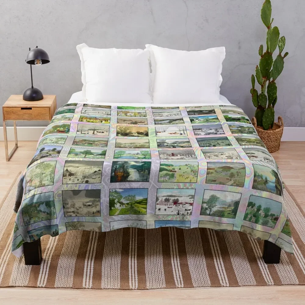

Grandma Moses Throw Blanket Picnic For Sofa Thin halloween Blankets