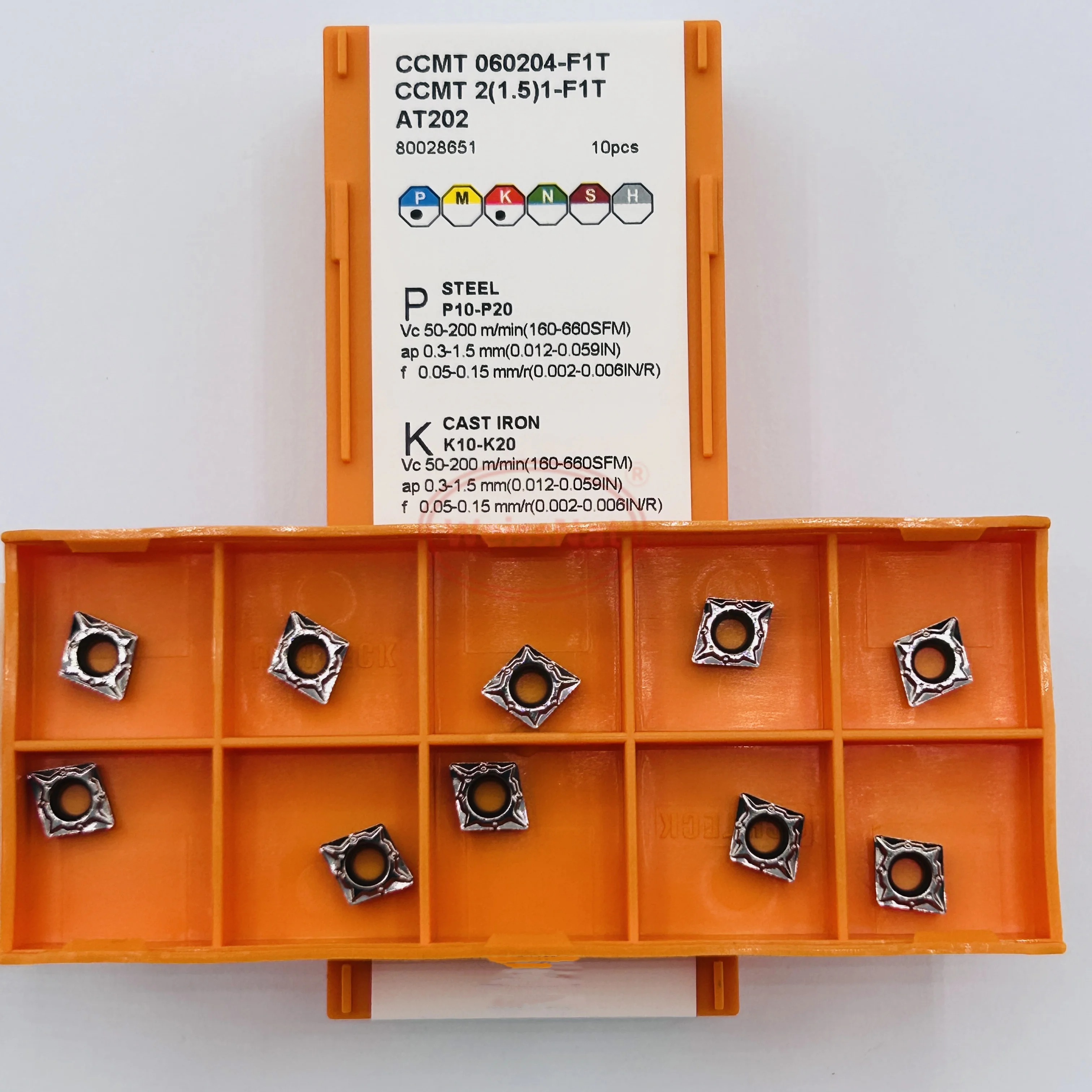 CCMT060202 CCMT060204 CCMT09T304 CCMT09T308-F1T M2T AT202 CCMT 카바이드 인서트