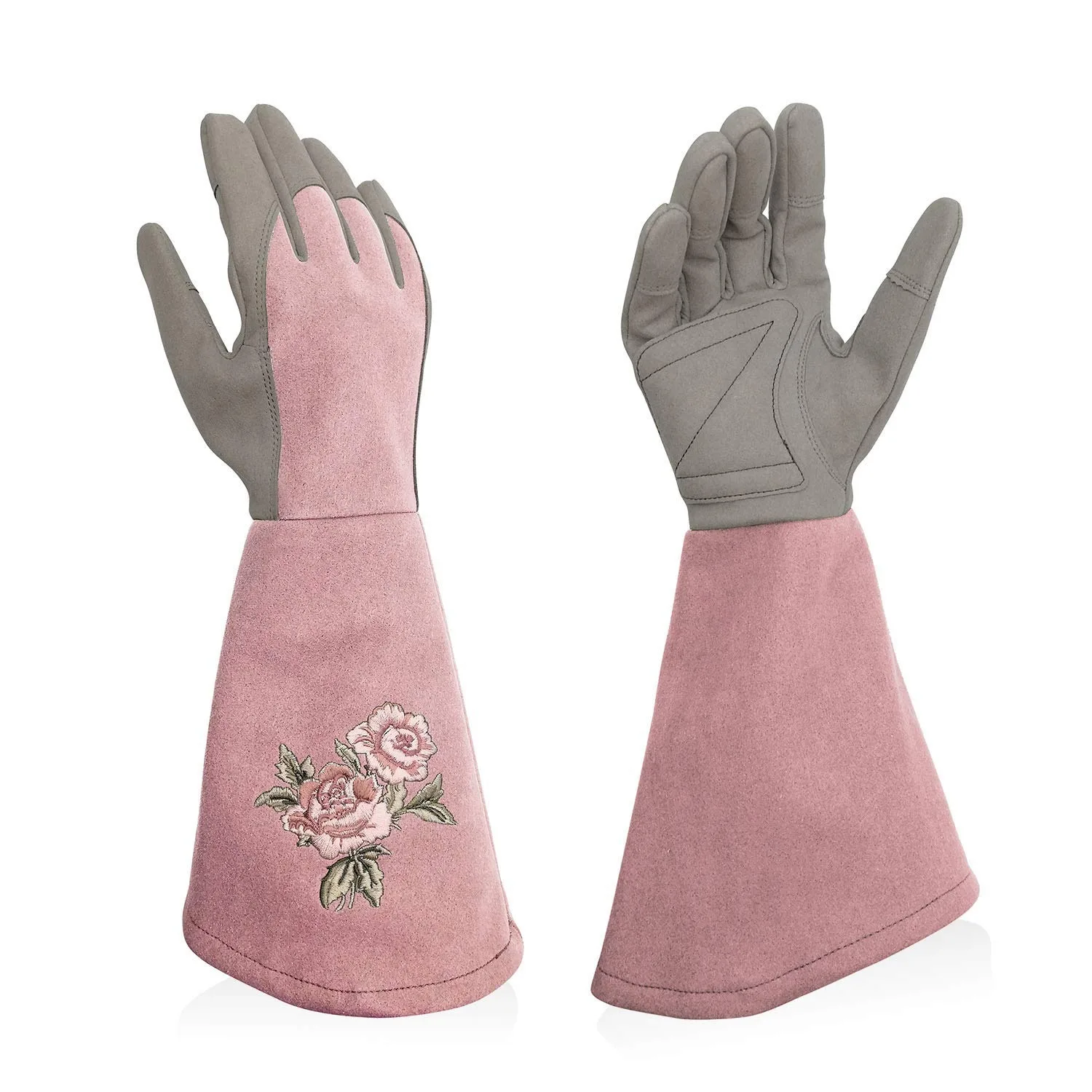 Pink Women Gardening Glove Thorn Proof, Pink Extra Long Oxford Cloth AU Pink Gloves