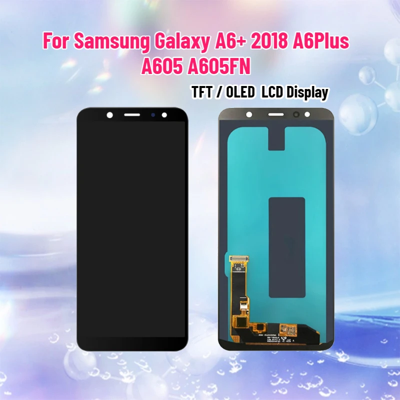 

TFT/OLED-дисплей для Samsung Galaxy A6+ A6Plus A605 A605FN, сенсорный экран, замена LCD-дисплея для Samsung A6 A600FN