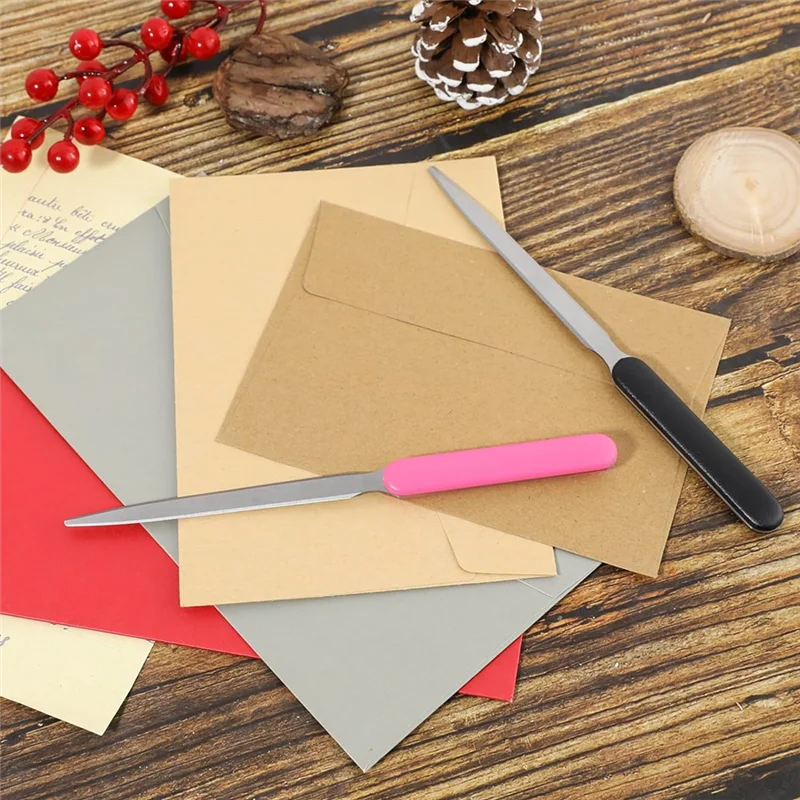 AED5-4 Pieces Letter Opener Knife Stainless Steel Envelope Opener Knife For Opening Envelopes, Parcel, Boxes