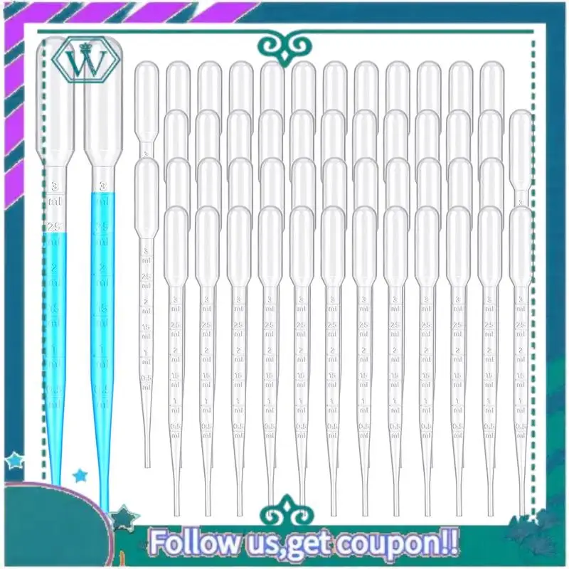 

A75Q-1000 Pcs 3Ml Plastic Transfer Pipettes Disposable Graduated Pipettes For Scientific Experiment