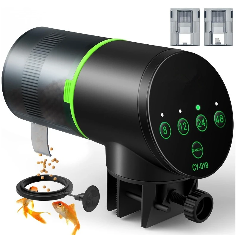 Alimentador con temporizador inteligente, acuario cerrado, pez dorado Koi, pequeño alimentador, salmuera, huevos de camarones, Comedero automático, Peces