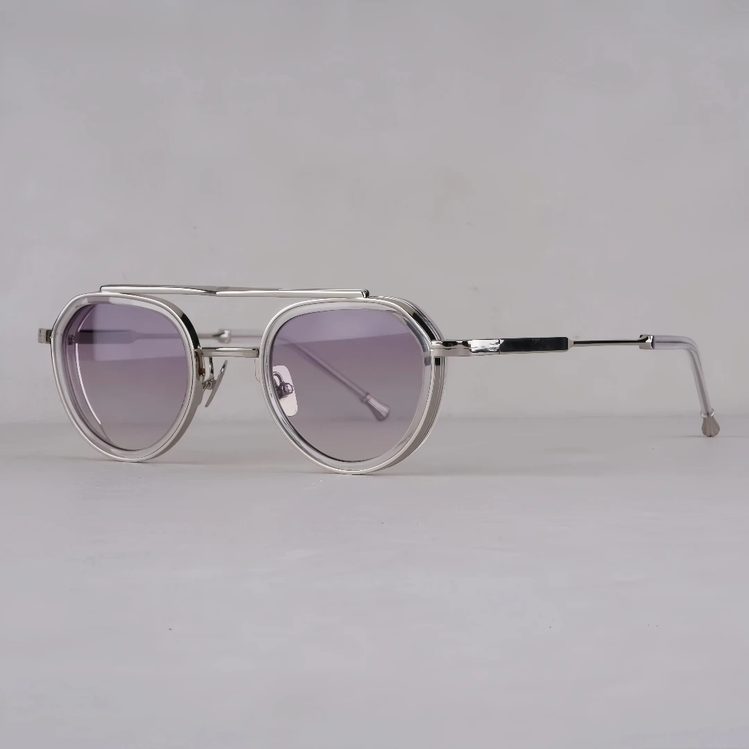 2025 Two Bridges Luxury Fashion Trend Vintage John Sunglasses JULIA Alloy-Acetate UV400 Retro Oval Style Unisex A+ High Quality