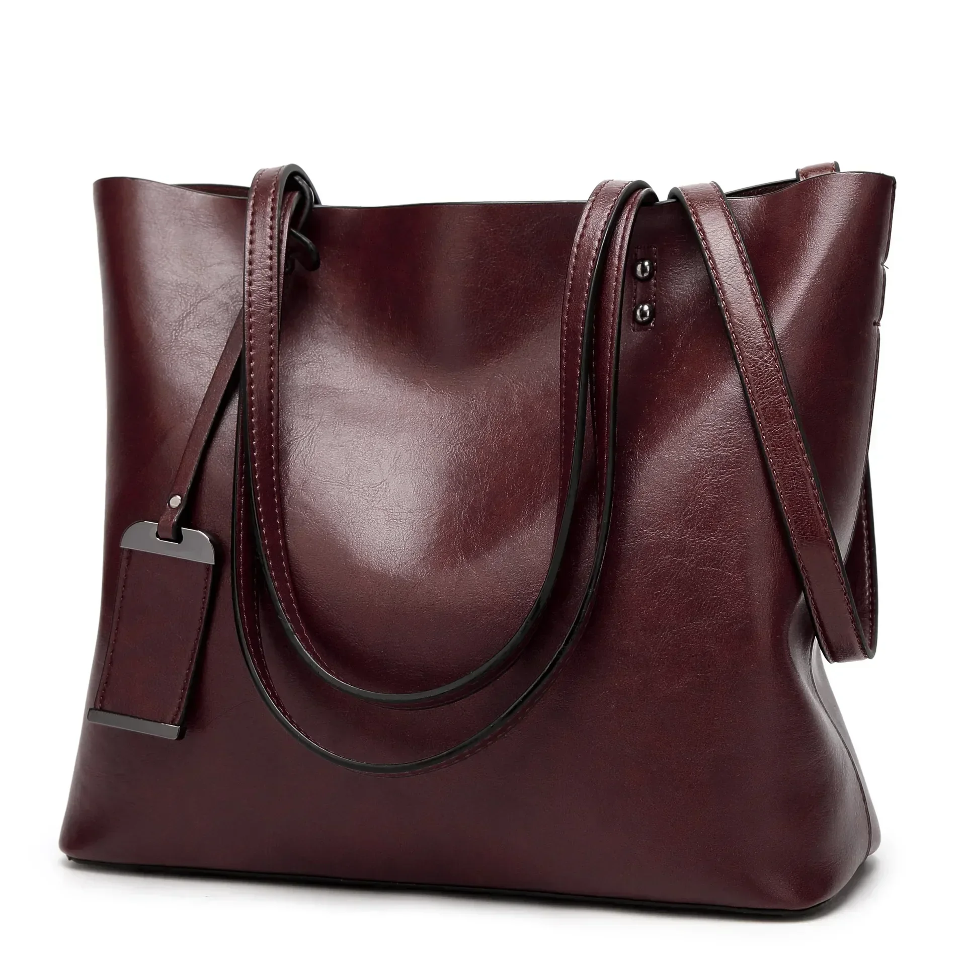 New Oil Wax Leather Bag Women Luxury Designer Handbag Trendy Large Capacity Shoulder Messenger Bag Women's Bag 2023 Trend