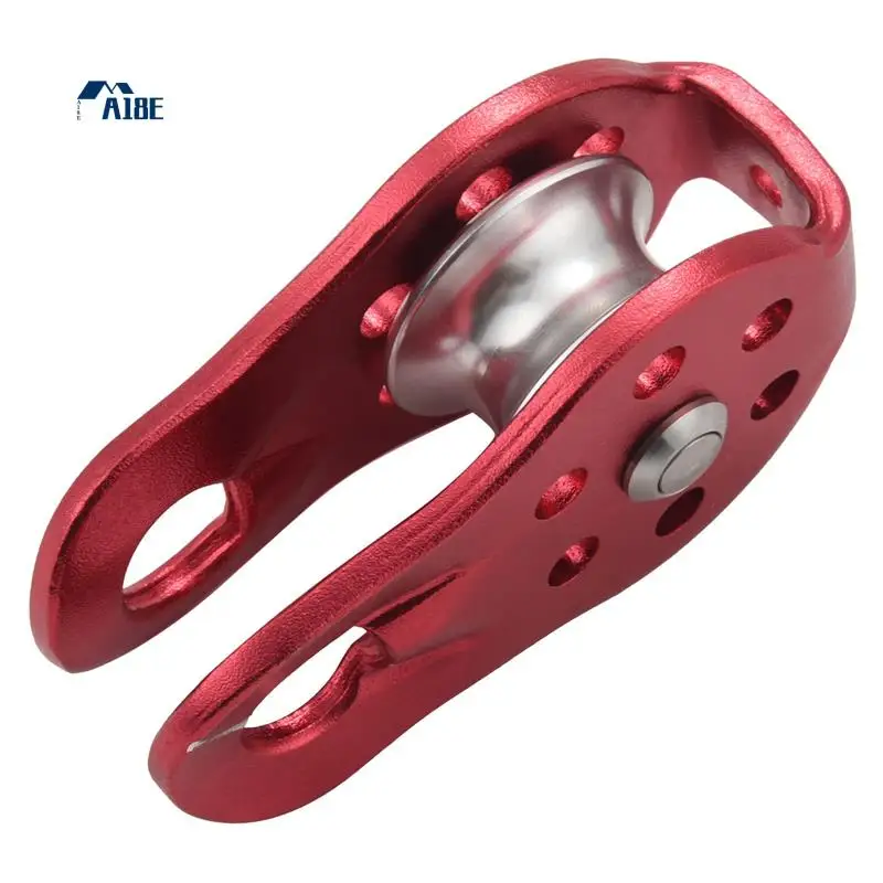 

A18E-6 Pcs Rock Pulley Rope Tree Climbing Climber Arborist Fixed Pulley Red