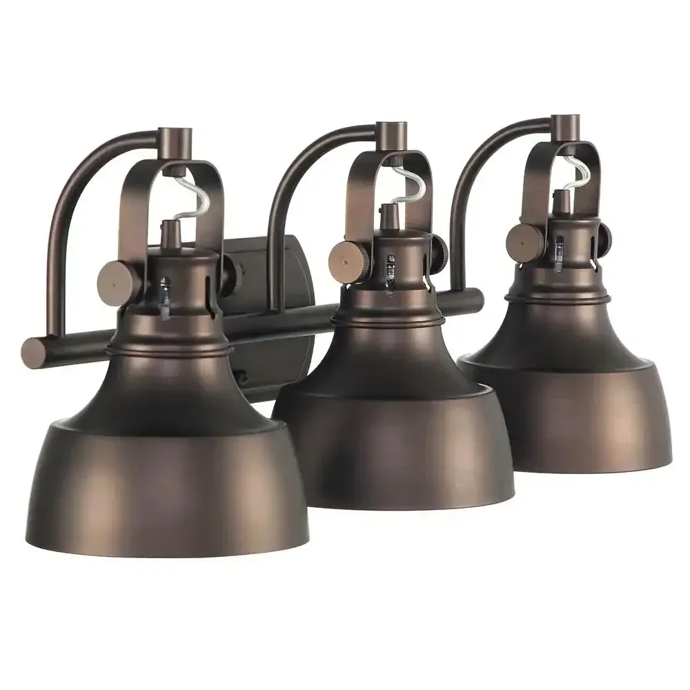 industrial 3-Light Bronze Bathroom  Vanity Lighting fixtures  Over Mirror wall lamp