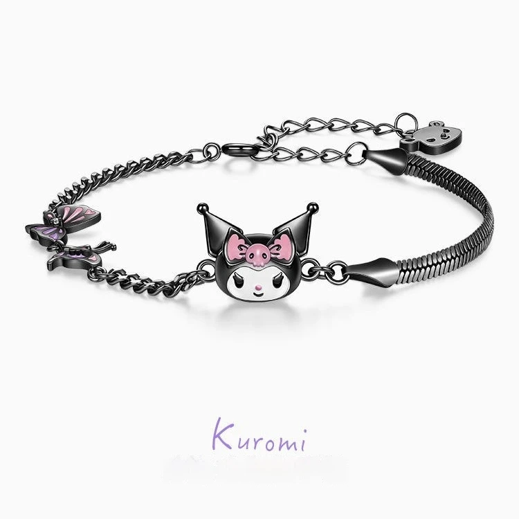 Sanrio Kurumi Hand Anime Cute Sweet Cool Spicy Girl Style Black Butterfly Elements Snake Bone Chain Hand Decoration Christmas